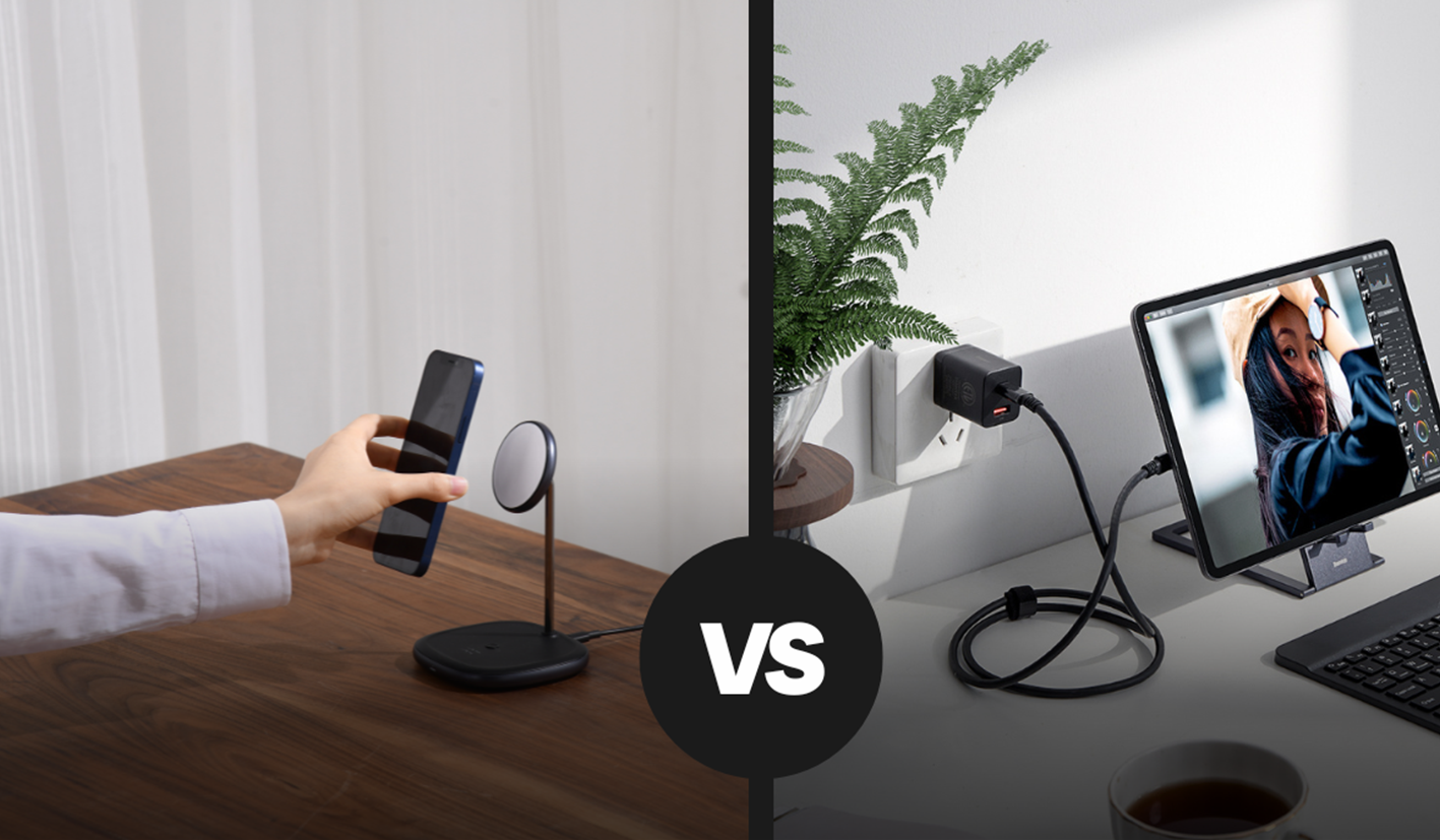 Difference between wired on sale and wireless charging case