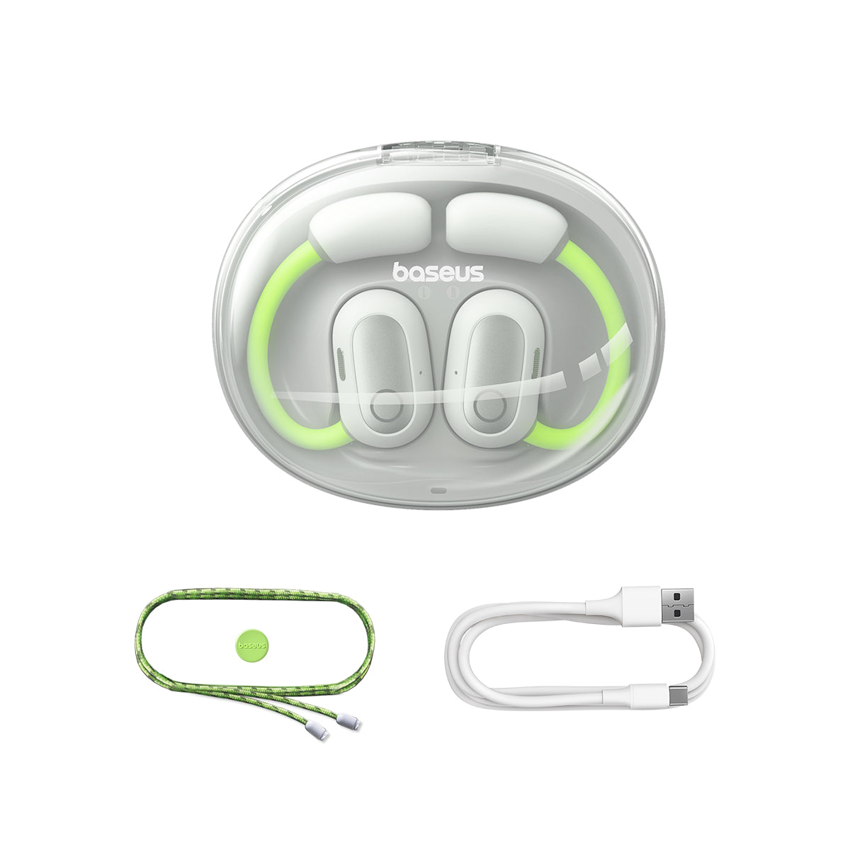 Baseus_Eli_Sport_1_Open-Ear_TWS_Earbuds_Green_with cable