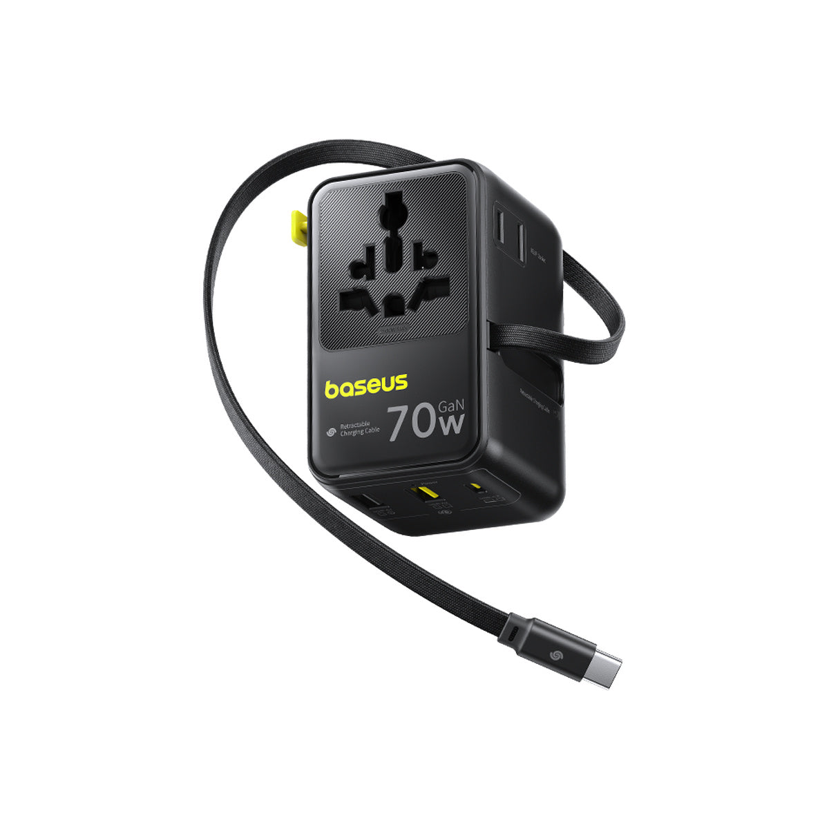 Baseus EnerCore CG11 Universal Travel Adapter 2AC+2U+2C 70W Black
