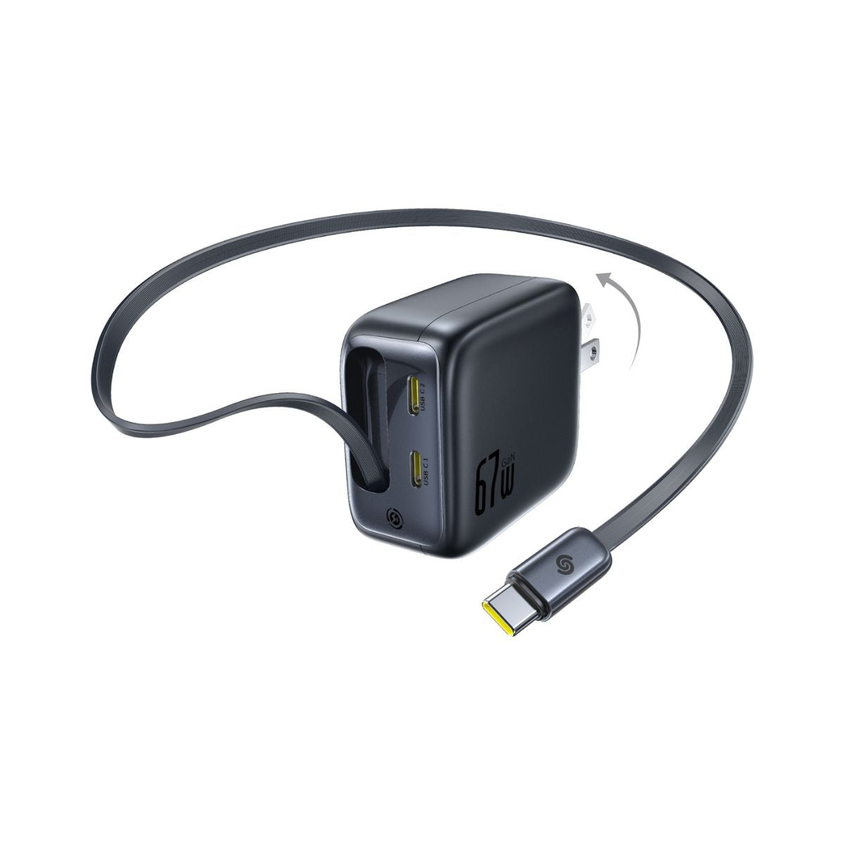 Baseus EnerCore CJ11 Fast Charger with Retractable Cable 3C 67W