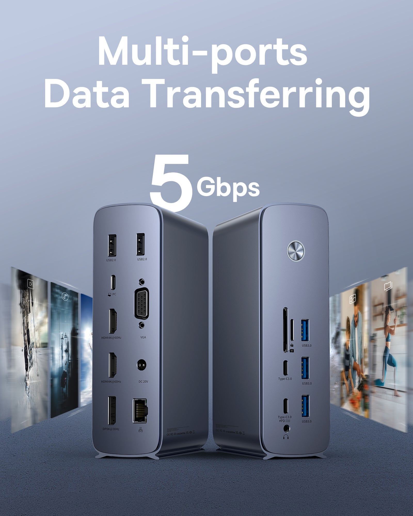 Multi-port_5Gbps_Data_transfering_docking_station