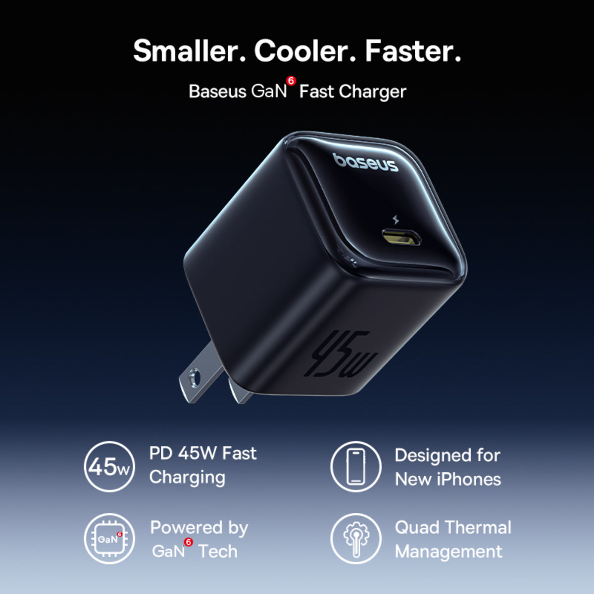 Baseus PicoGo GaN USB-C Charger 45W 2 Pack