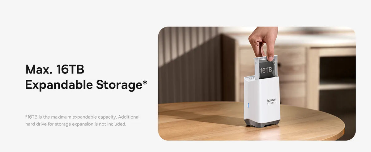 Max. 16TB
Expandable Storage*