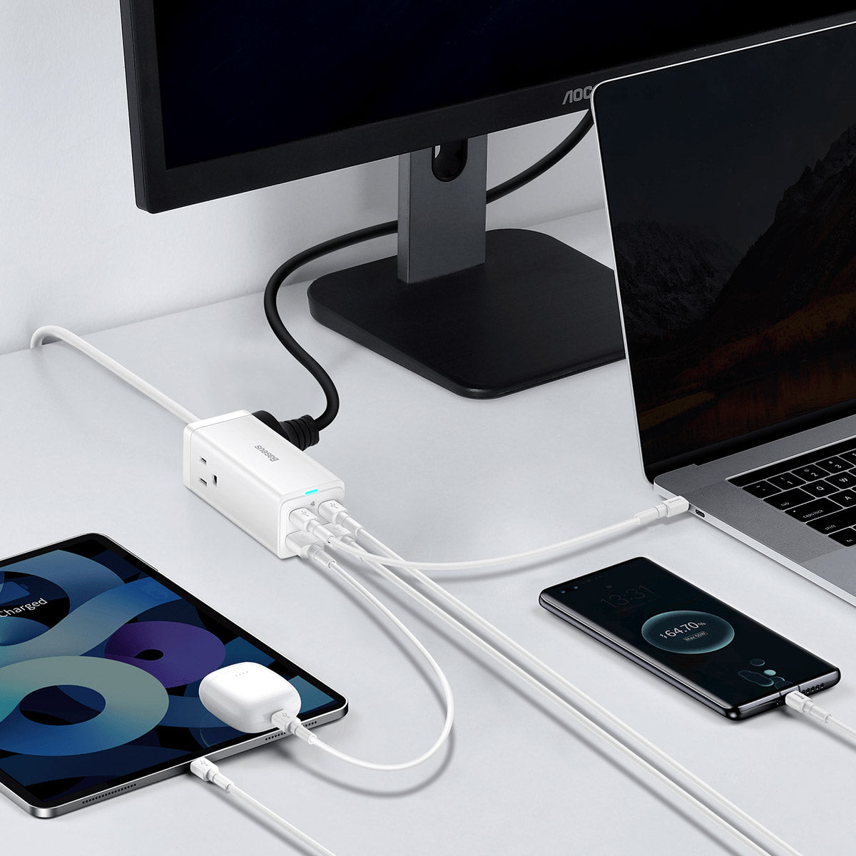 Baseus GaN3 Pro 6 Ports Power Strip 65W