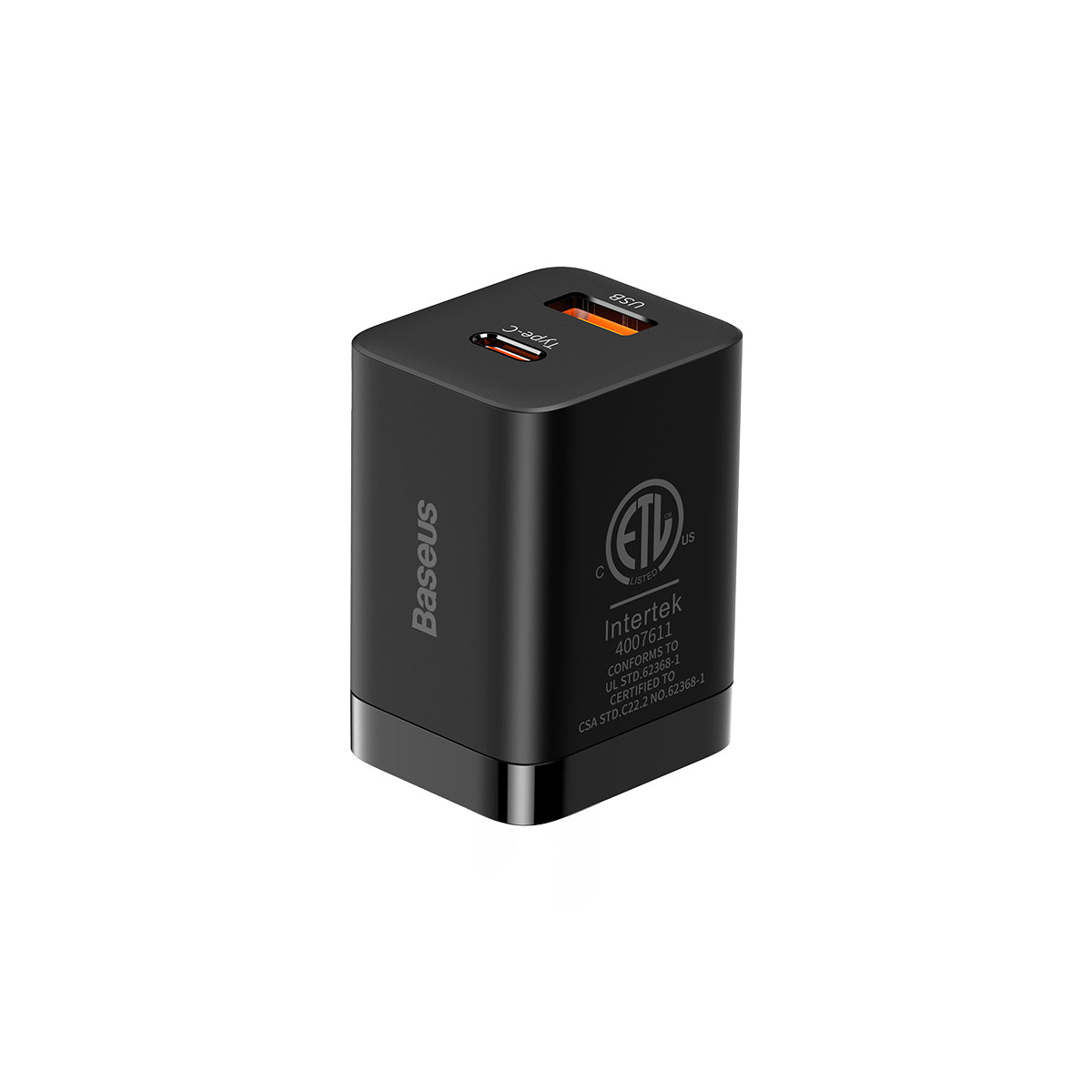 Baseus Super Si Pro Dual Port Fast Charger 30W Black US
