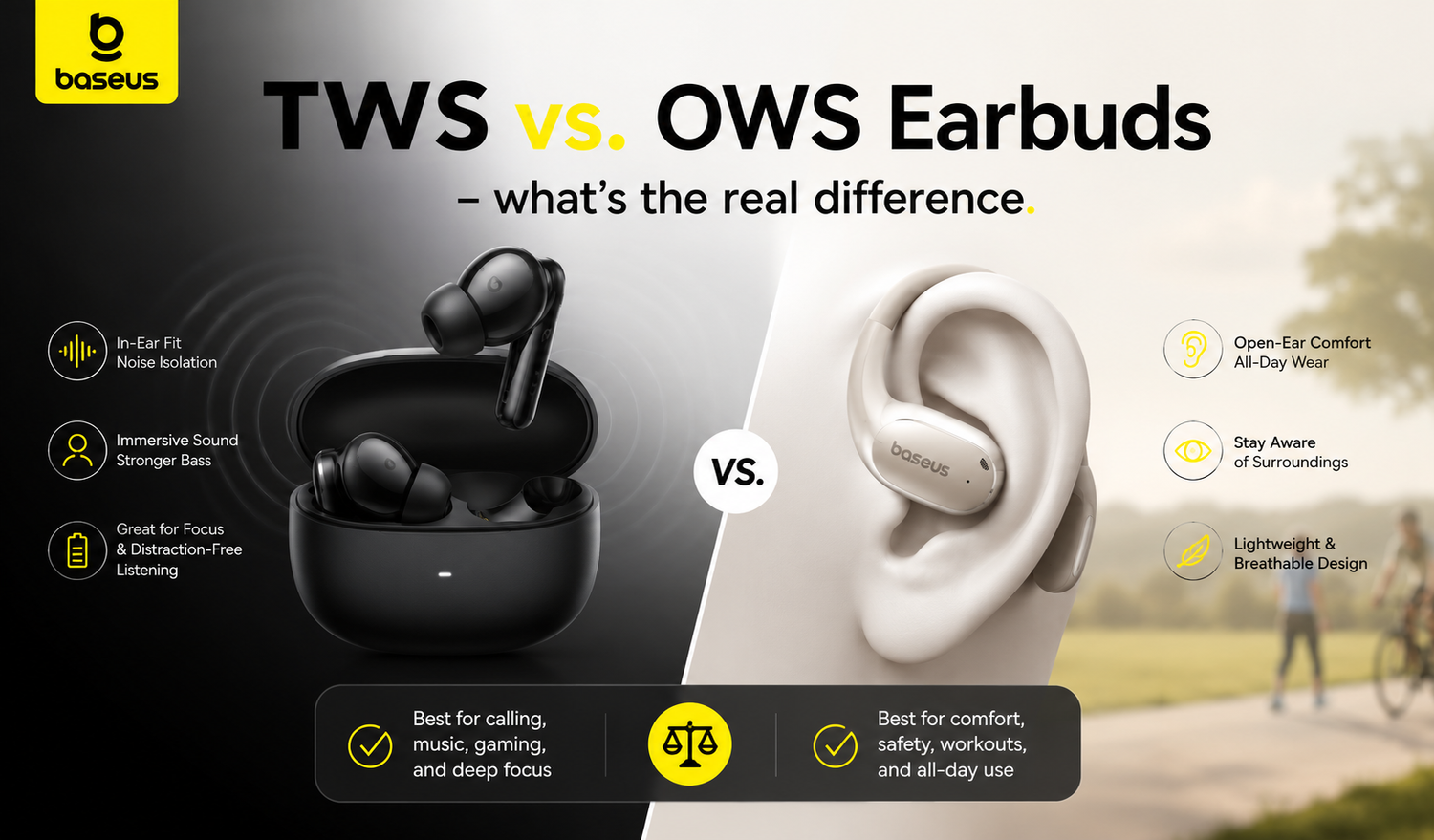 TWS vs. OWS Earbuds: What's the Real Difference?