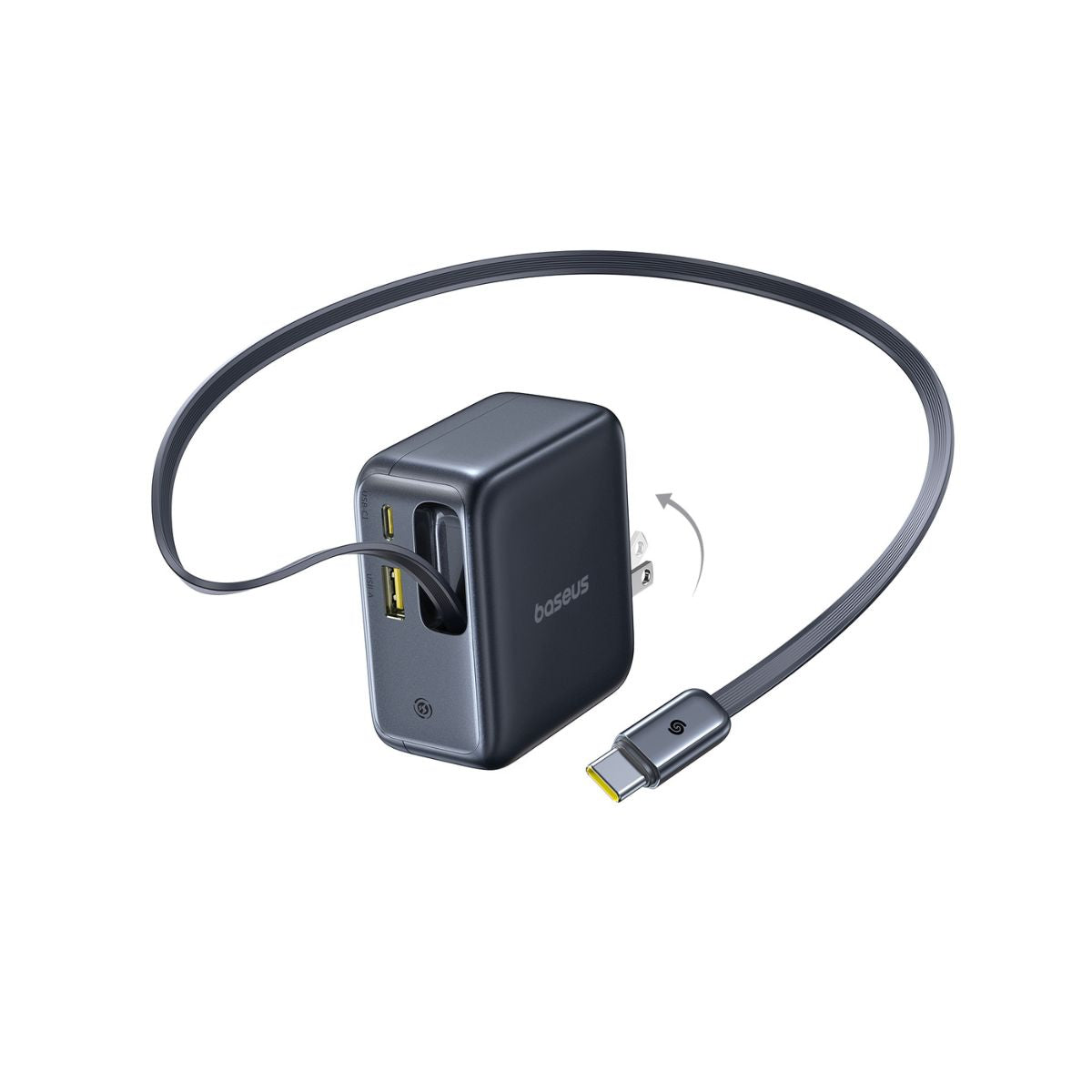 Baseus EnerCore CJ11 Fast Charger with Retractable Cable 2C+U 100W