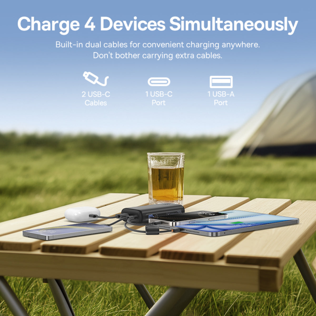 Baseus EnerFill FC41 Power Bank with Dual Built-in Cables 10000mAh 67W