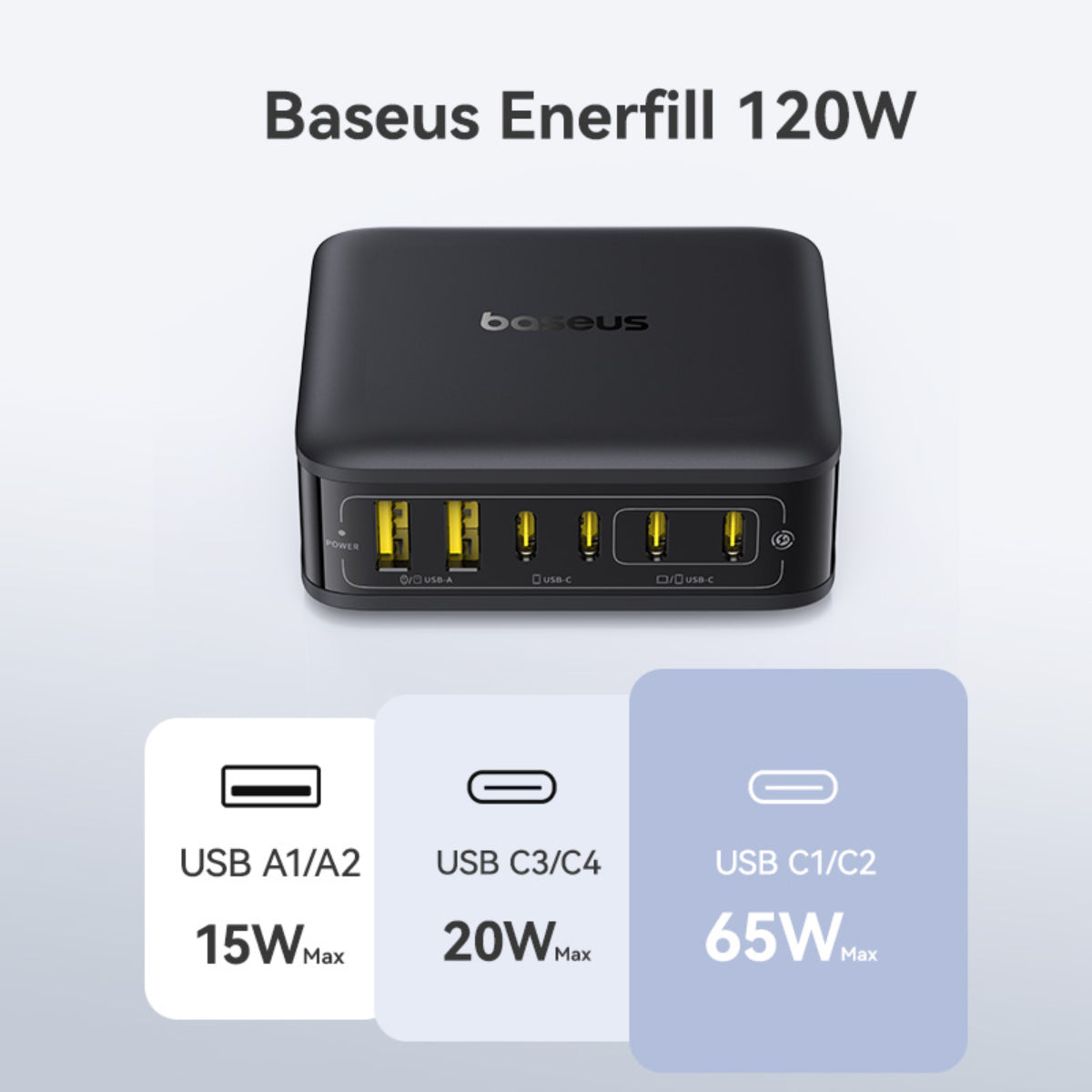 Baseus EnerFill FH21 Desktop Charging Station 4C+2U 120W
