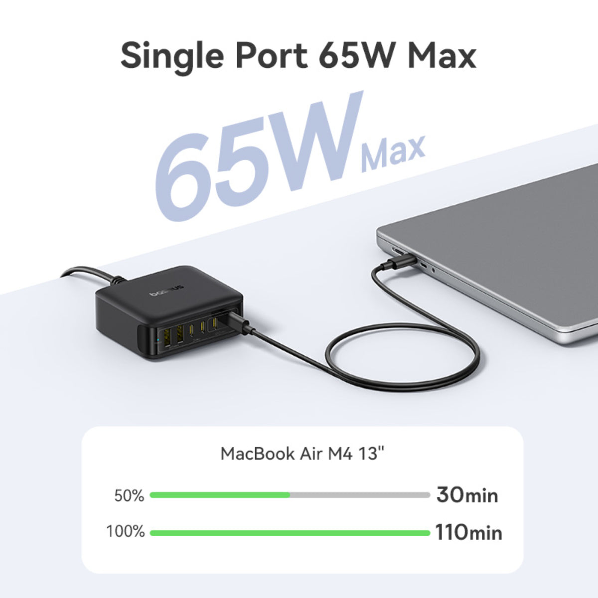 Trạm sạc để bàn Baseus EnerFill FH21 4C+2U 120W thiết kế đa năng 6 trong 1 gọn gàng