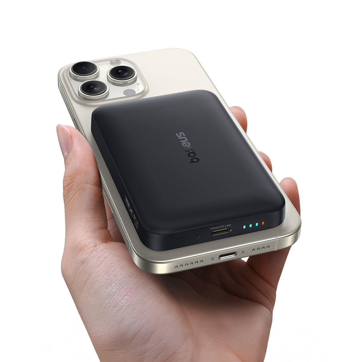 Power Bank Baseus Enerfill MagSafe 10000 MAh – 30W USB-C, Ricarica Wireless 15W, Con Cavo Integrato, Per IPhone 17/16/15/14, Nero