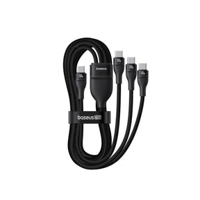 Baseus Flash 3 in 1 USB C Cable 100W 4.9ft