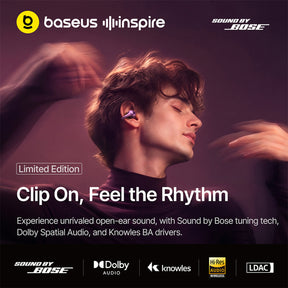 Baseus Inspire XC1 Open-Ear Earbuds Dark Cherry Edition