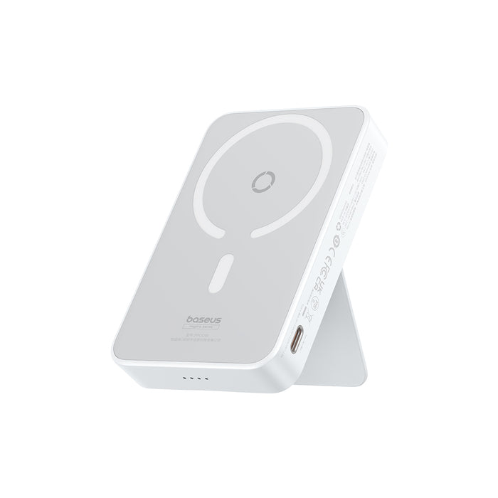 PowerBank Baseus MagPro Magnetic 5000mAh 20W Stellar White | Inalámbrico + Soporte | USB-C a USB-C
