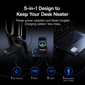 Baseus Nomos NH21 5-in-1 Desktop Charging Station 3C+U 160W