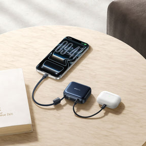 Baseus PicoGo AC22 Ultra Mini Power Bank with Built-in Cable 10000mAh 45W