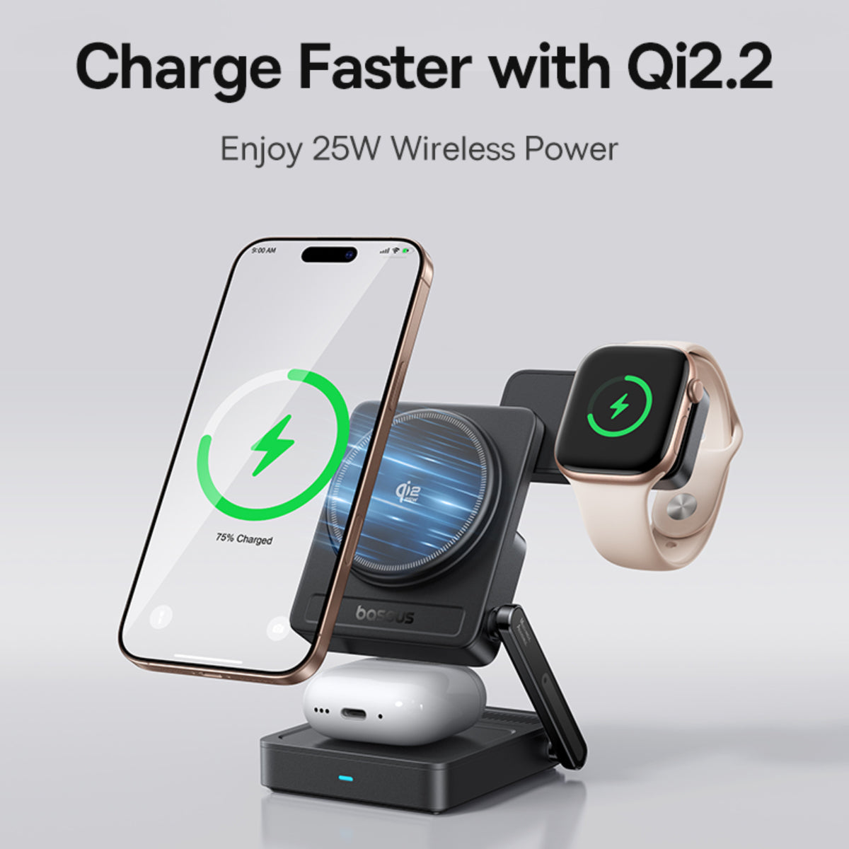 Baseus PicoGo AF21 3-in-1 Qi2.2 Wireless Charger