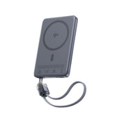 Baseus PicoGo AM41 Magnetic Power Bank with Built-in Cable 10000mAh 27W Space Grey