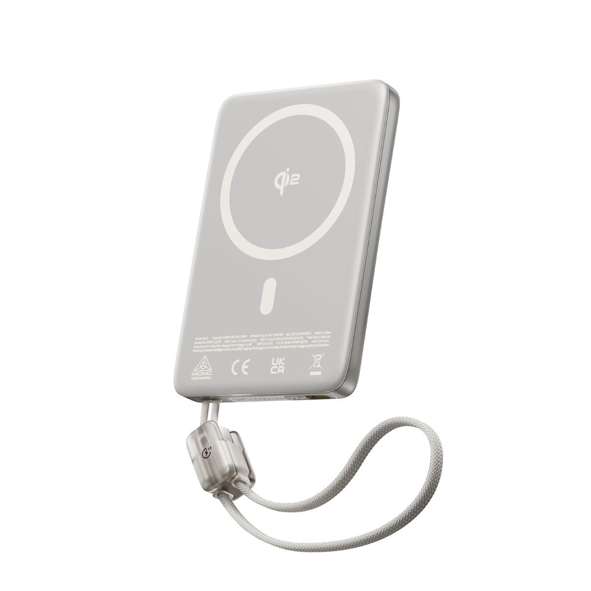 Baseus PicoGo AM41 Magnetic Power Bank with Built-in Cable 10000mAh 27W Titanium