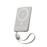 Baseus PicoGo AM41 Magnetic Power Bank with Built-in Cable 10000mAh 27W Titanium