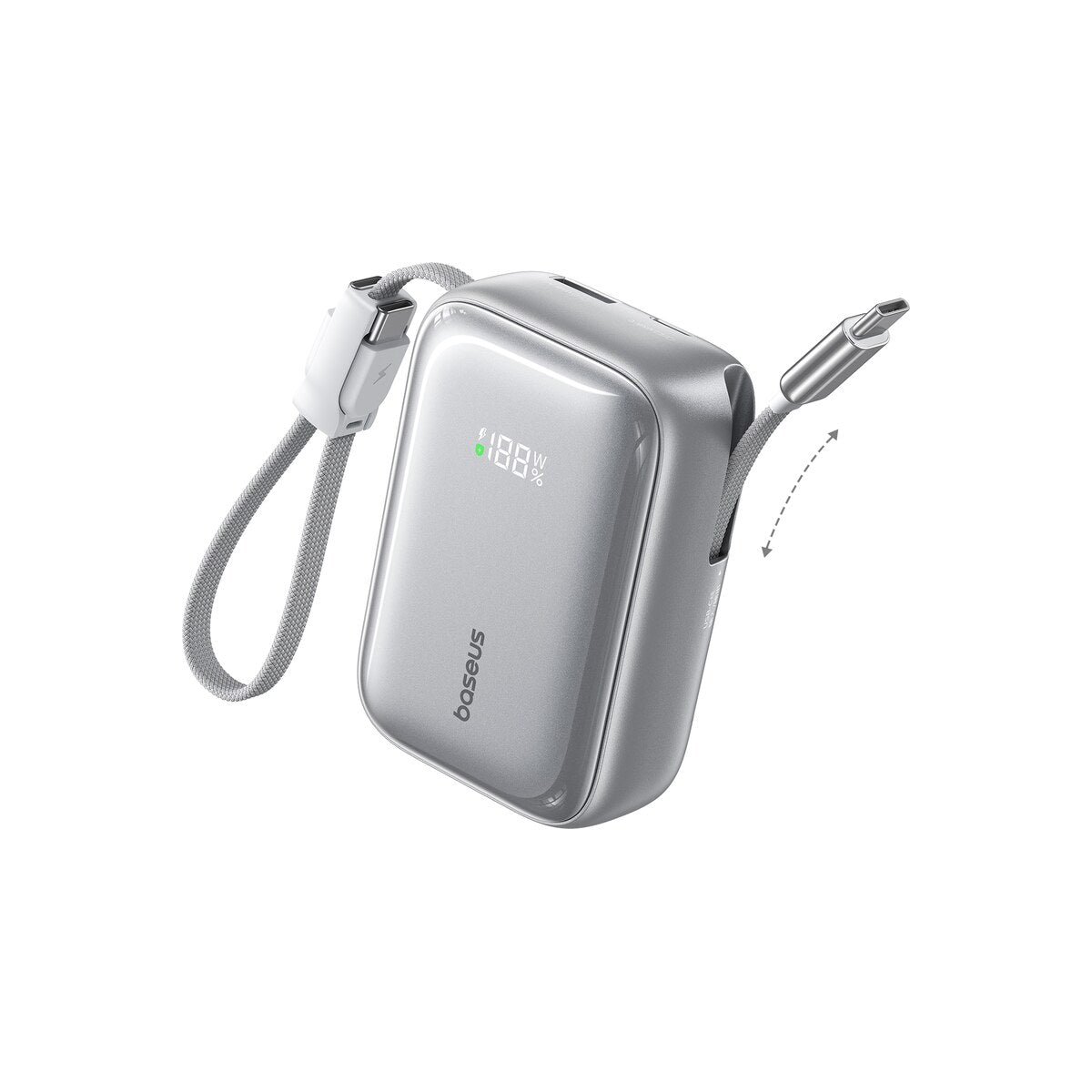 Baseus PicoGo AR11 Power Bank with Dual Cables 10000mAh 45W Silver