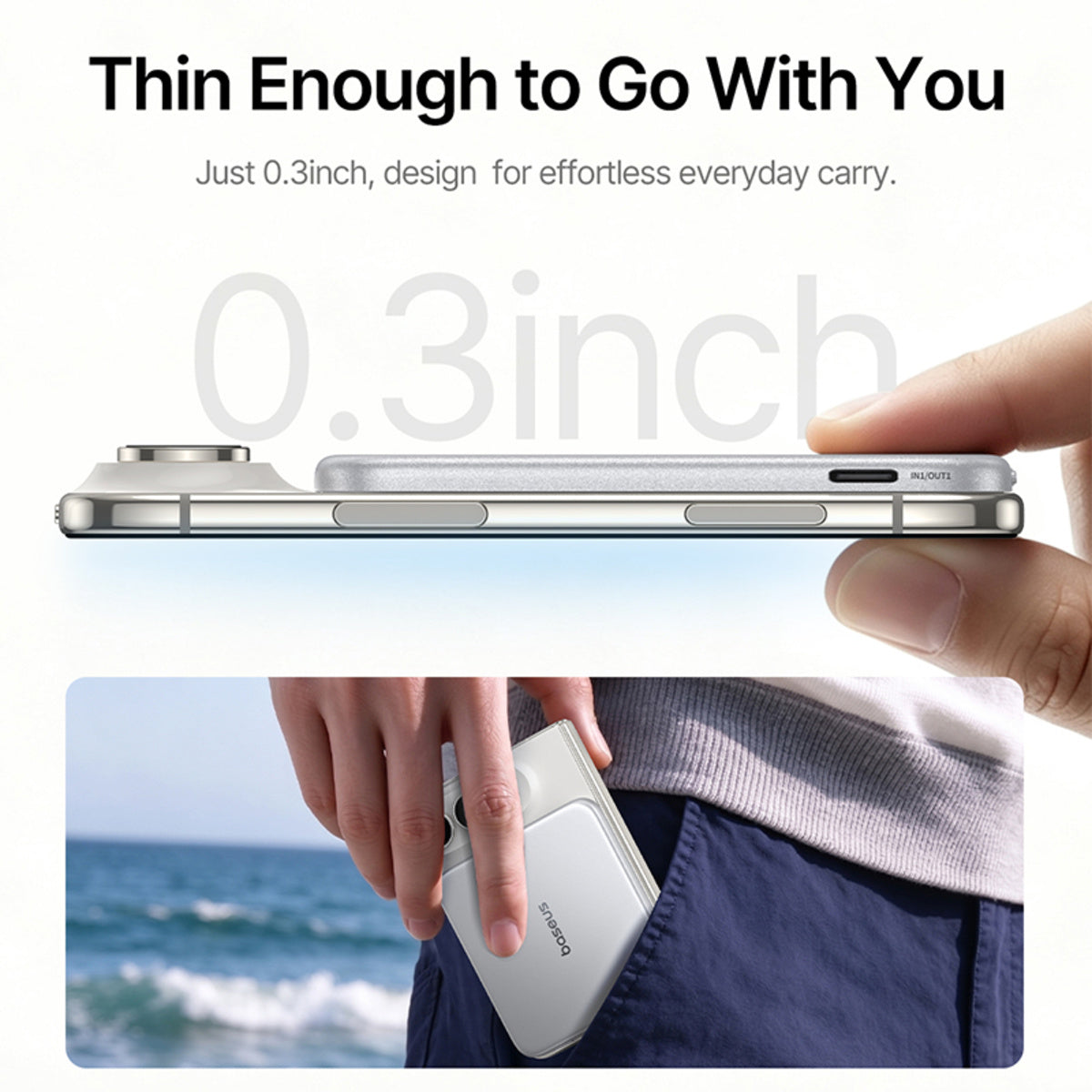 Baseus PicoGo Air AM72 Magnetic Power Bank Qi2 5000mAh 25W
