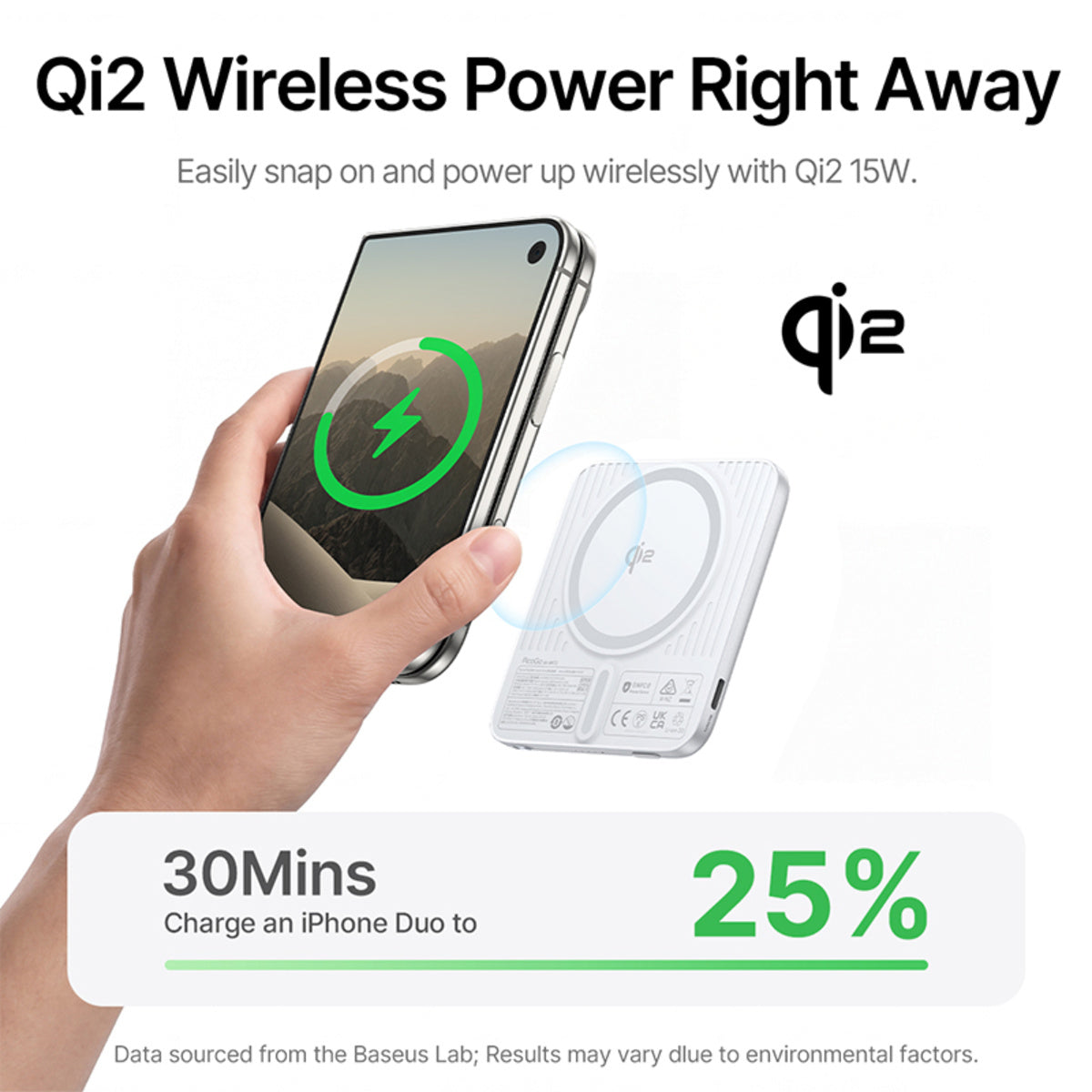 Baseus PicoGo Air AM72 Magnetic Power Bank Qi2 5000mAh 25W