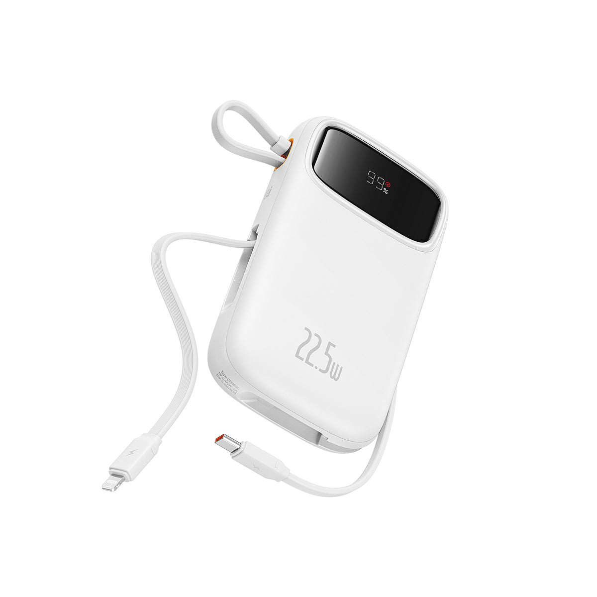 Baseus Qpow2 Power Bank 22.5W 10000mAh white_build-in 2 cable