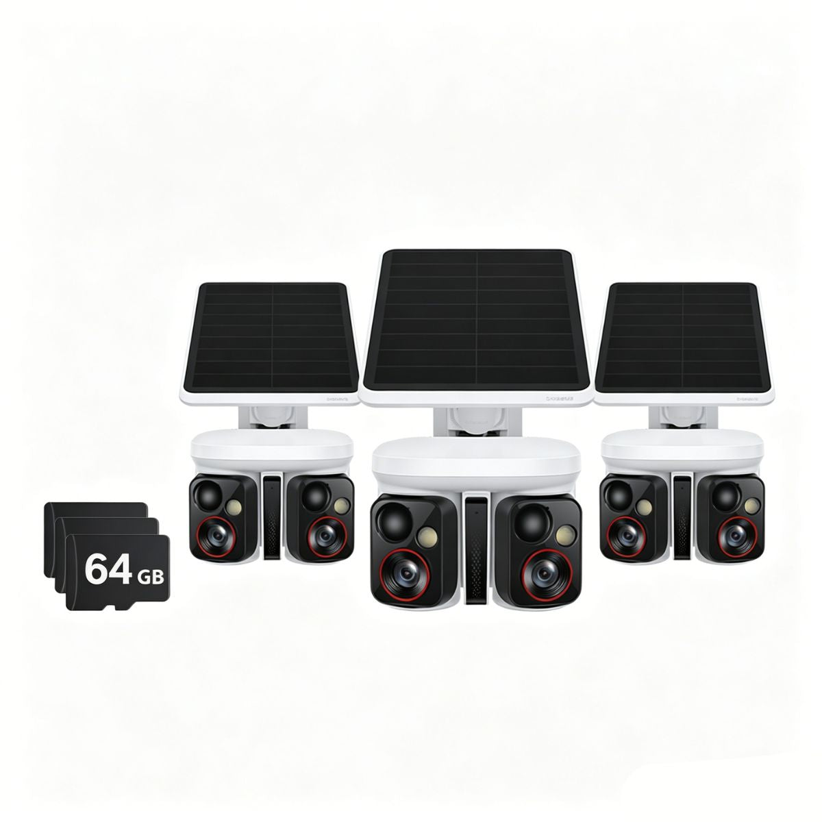 Baseus Security X1 Pro Outdoor Dual Camera With 64GB SD Card 3-Pack