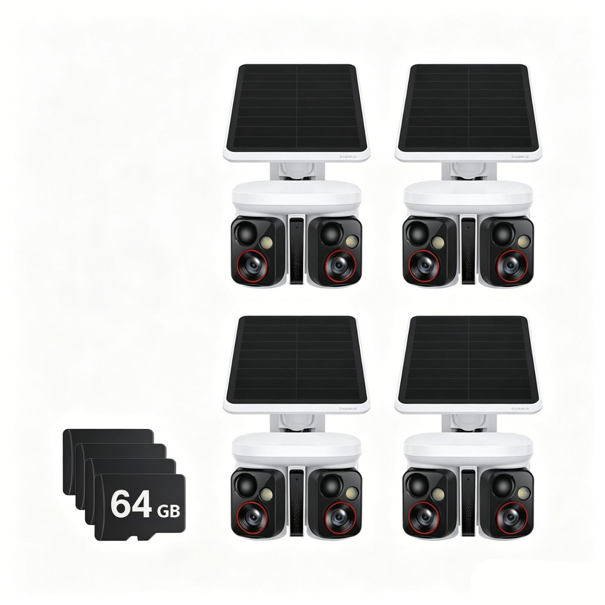 Baseus Security X1 Pro Outdoor Dual Camera With 64GB SD Card 4-Pack