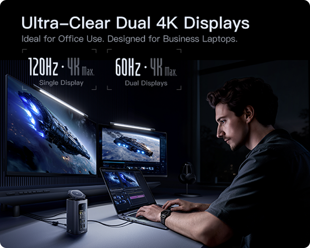 Ultra-Clear Dual 4K Displays