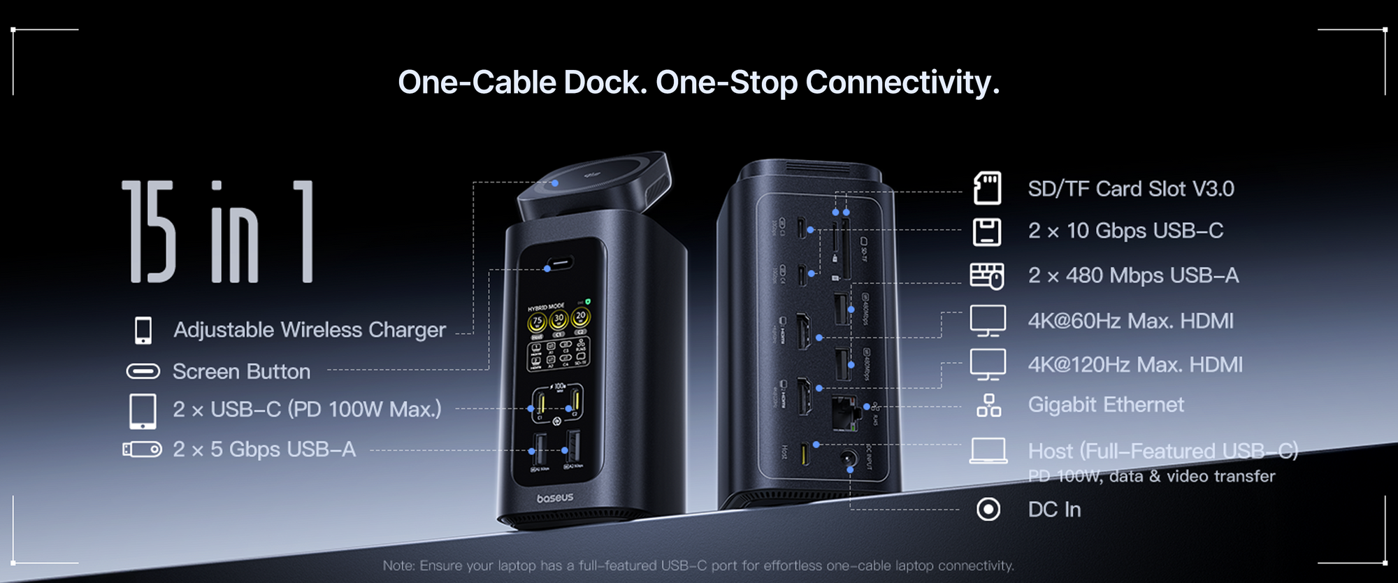 One-Cable Docking Solution