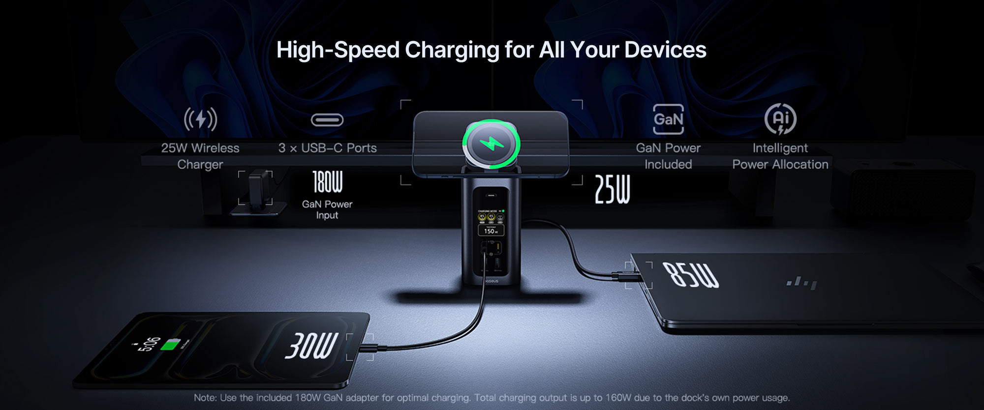 160W Multi-Device Efficient Charging