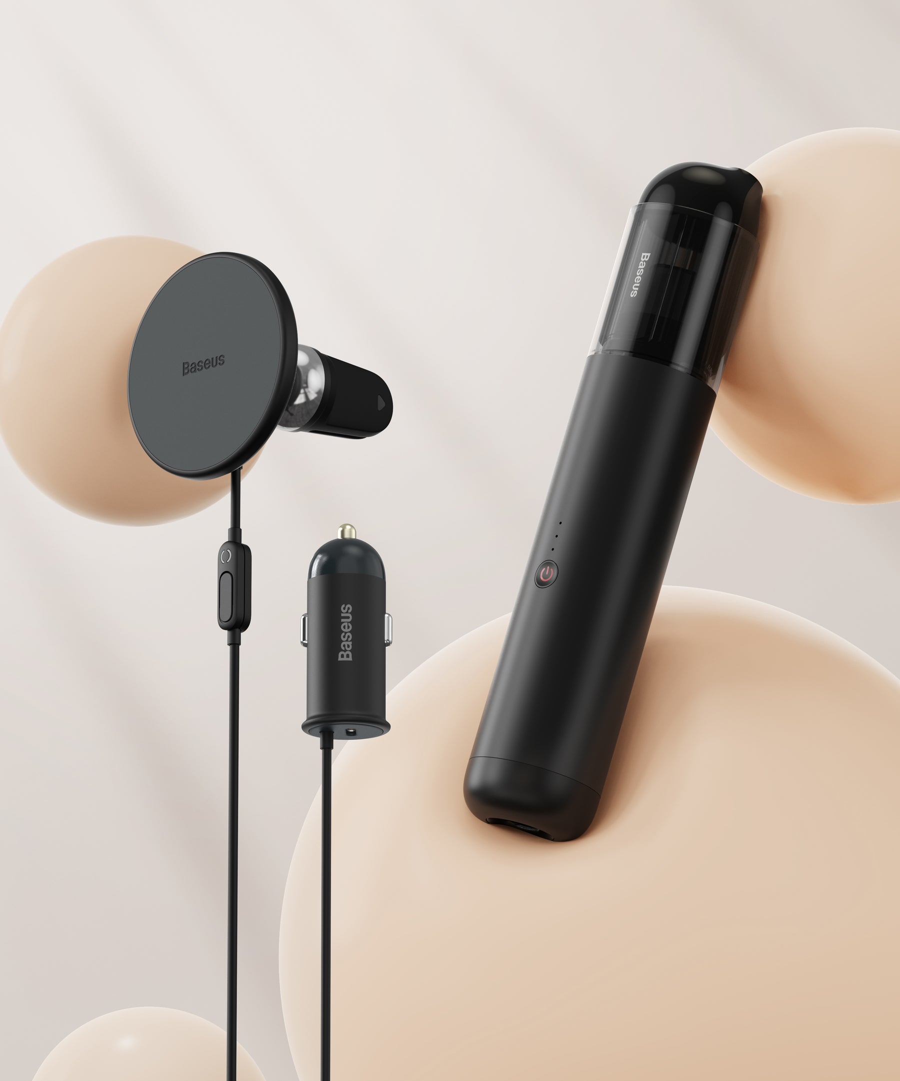 Baseus Portable cae vacuum cleaner and car charger