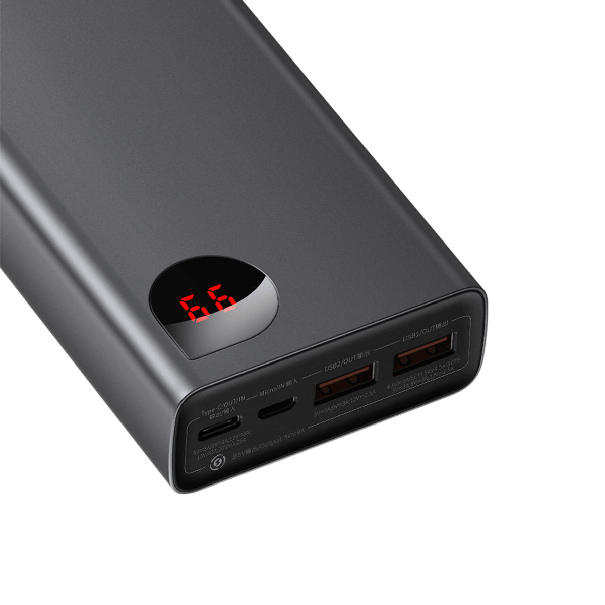 Baseus Portable Charger, 30,000mAh Power Bank 65W Battery Pack, Smart  Digital Display, 7-Port for Laptop, MacBook, iPad, iPhone 15/14/13 Series,  Steam