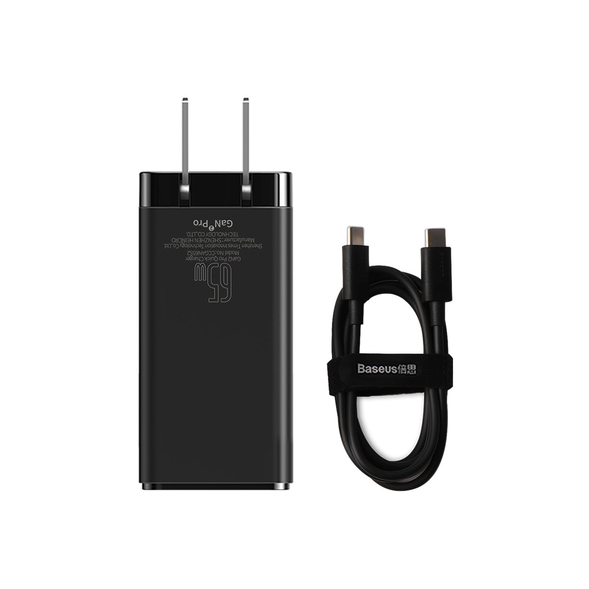 BASEUS - Chargeur USB C Rapide 65W GaN III Prise Multipl…