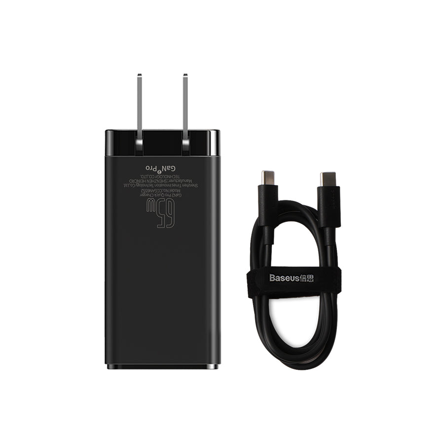Baseus GaN2 3 Ports Fast Charger 65W