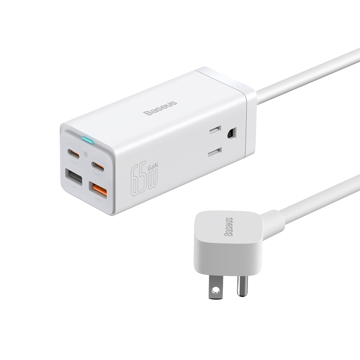 Baseus GaN3 Pro 6 Ports Power Strip 65W White