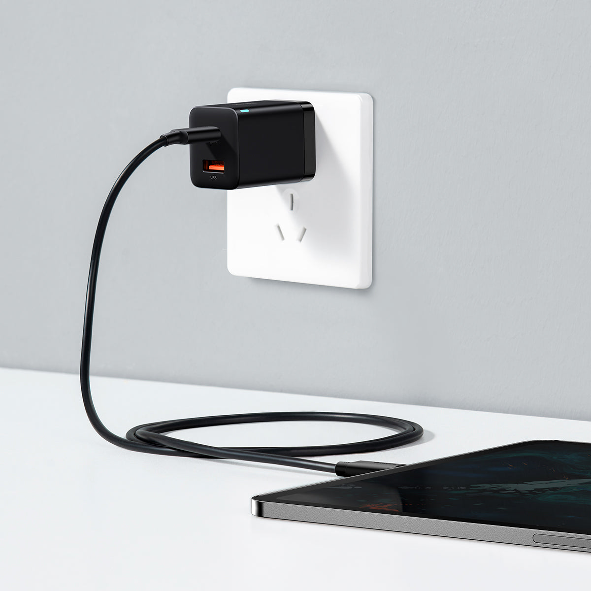 Baseus Super Si Pro Dual Port Fast Charger 30W